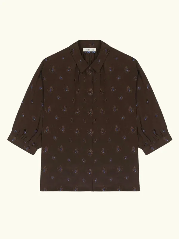 Carole Print Blouse - Brown sold by iris