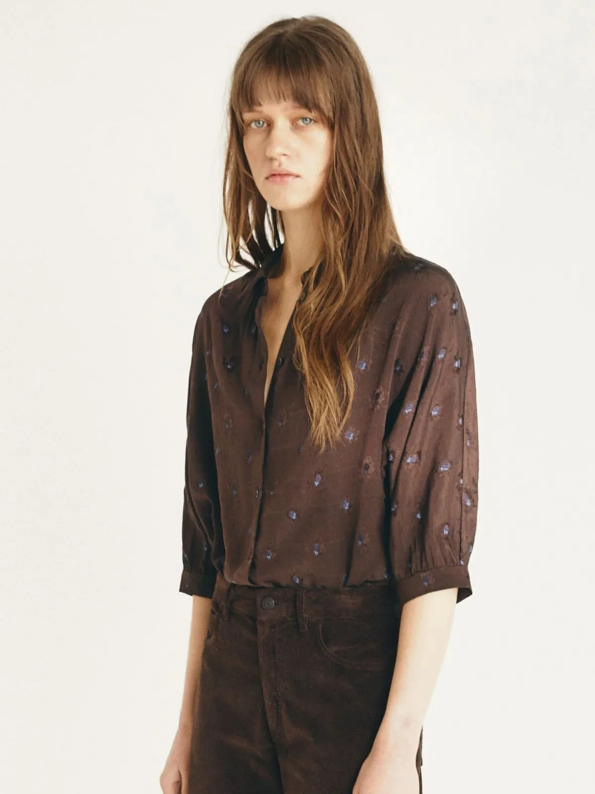 Carole Print Blouse - Brown sold by iris product image thumbnail 3