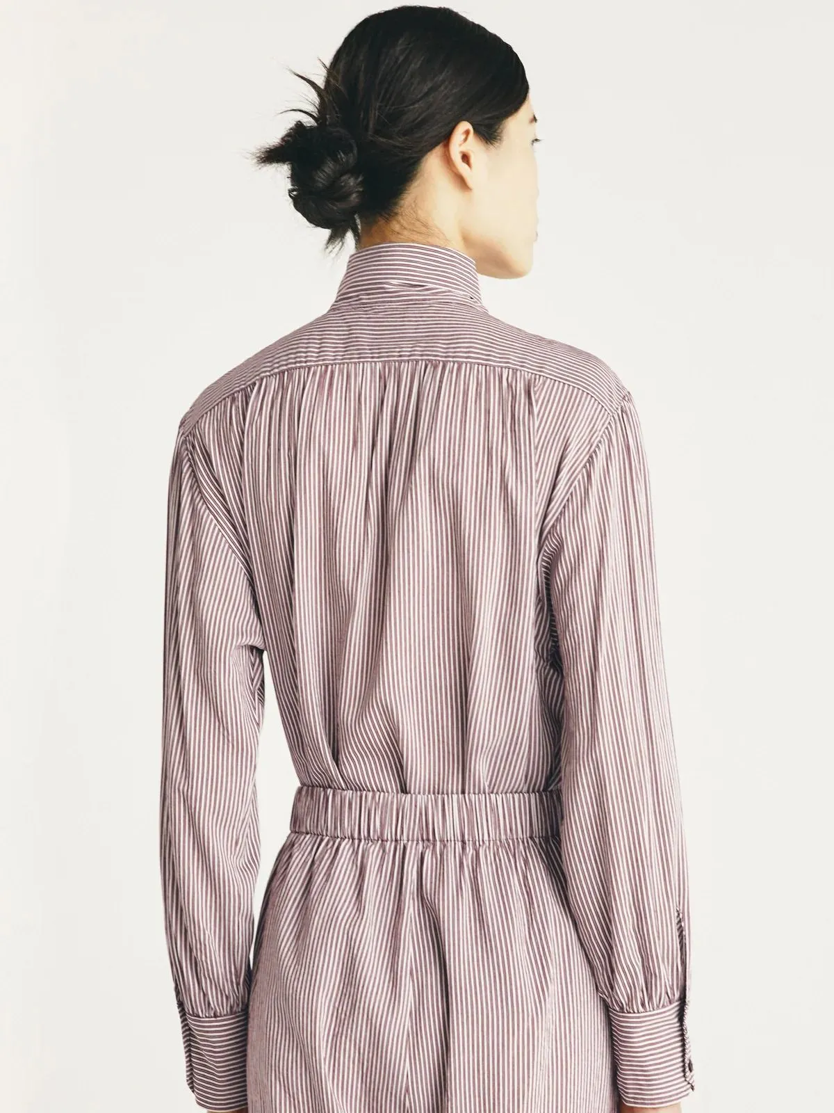 Gilot Bow Collar Shirt - Wine sold by iris product image thumbnail 4