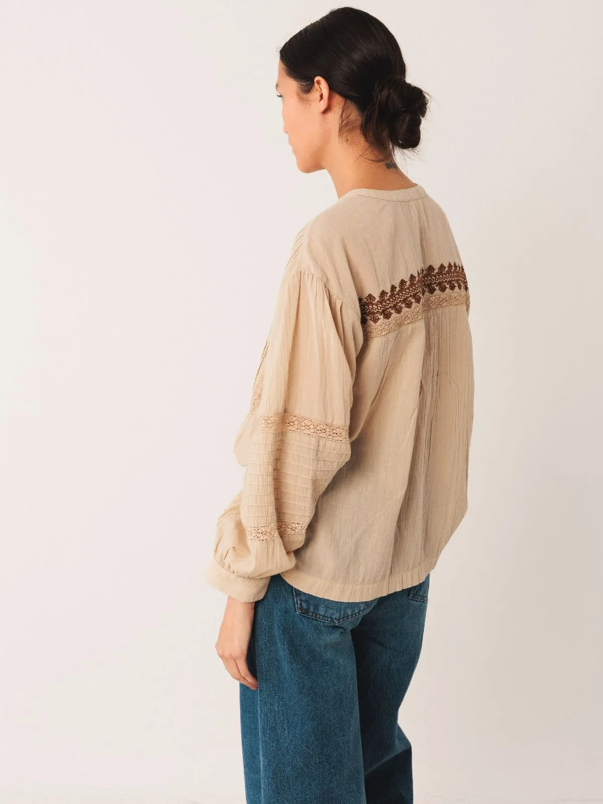 Ethnic Embroidered Blouse - Beige sold by iris product image thumbnail 4