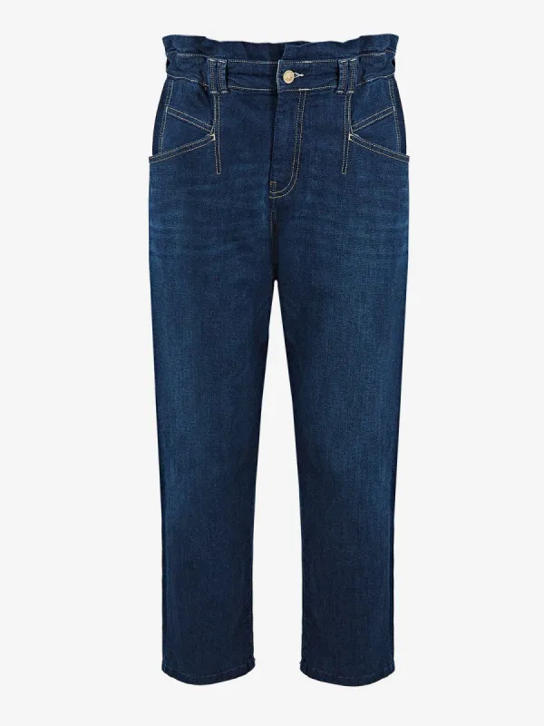 Paige Baggy Paper-Bag Cropped Jean made by iris