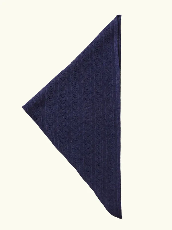 Alma twisted Triangle Scarf - Navy sold by iris