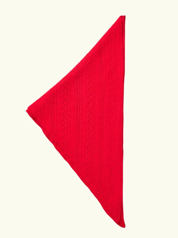 Alma twisted Triangle Scarf - Red sold by iris