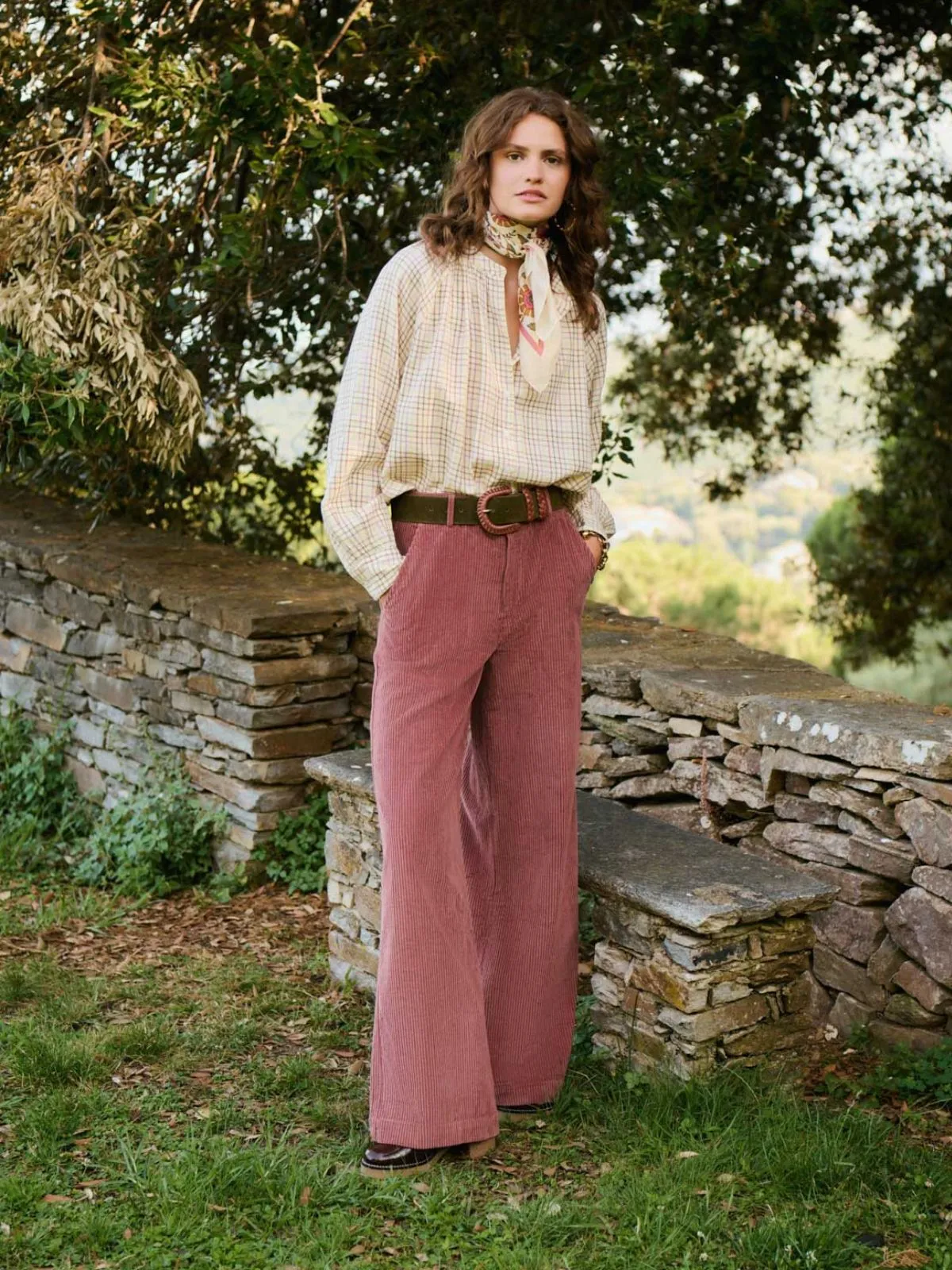 Pedro Cord Trousers - Brick sold by iris product image thumbnail 3