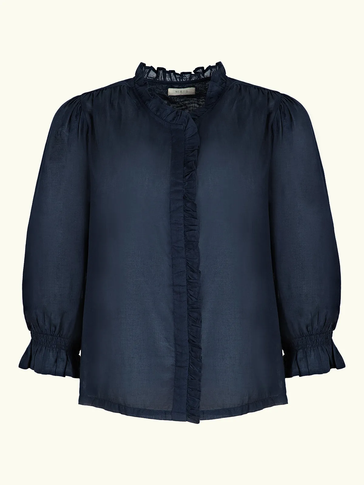 Frankie Voile Ruffle Blouse - Navy sold by iris