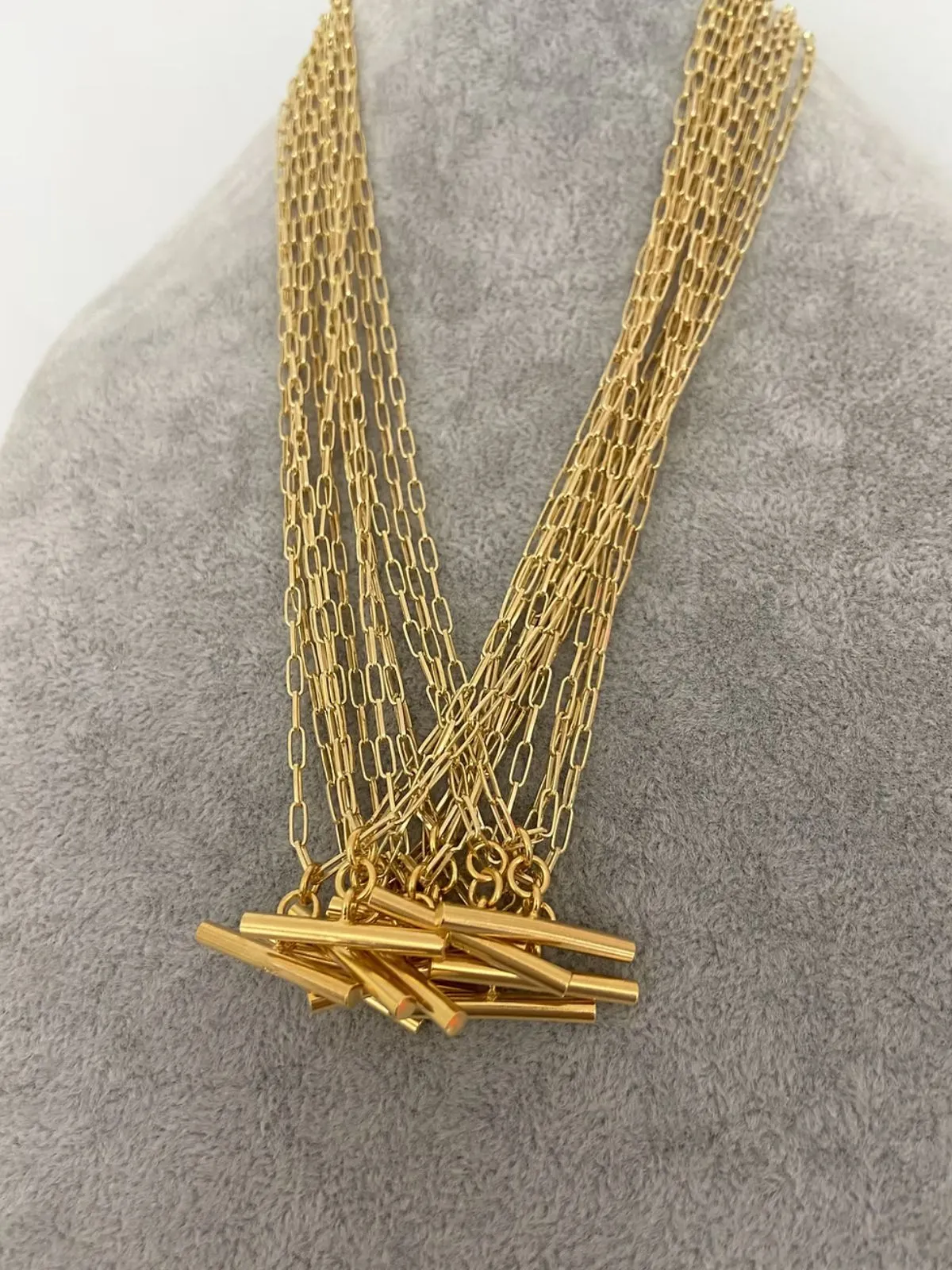 Link Chain Thick T Bar Necklace sold by iris product image thumbnail 3