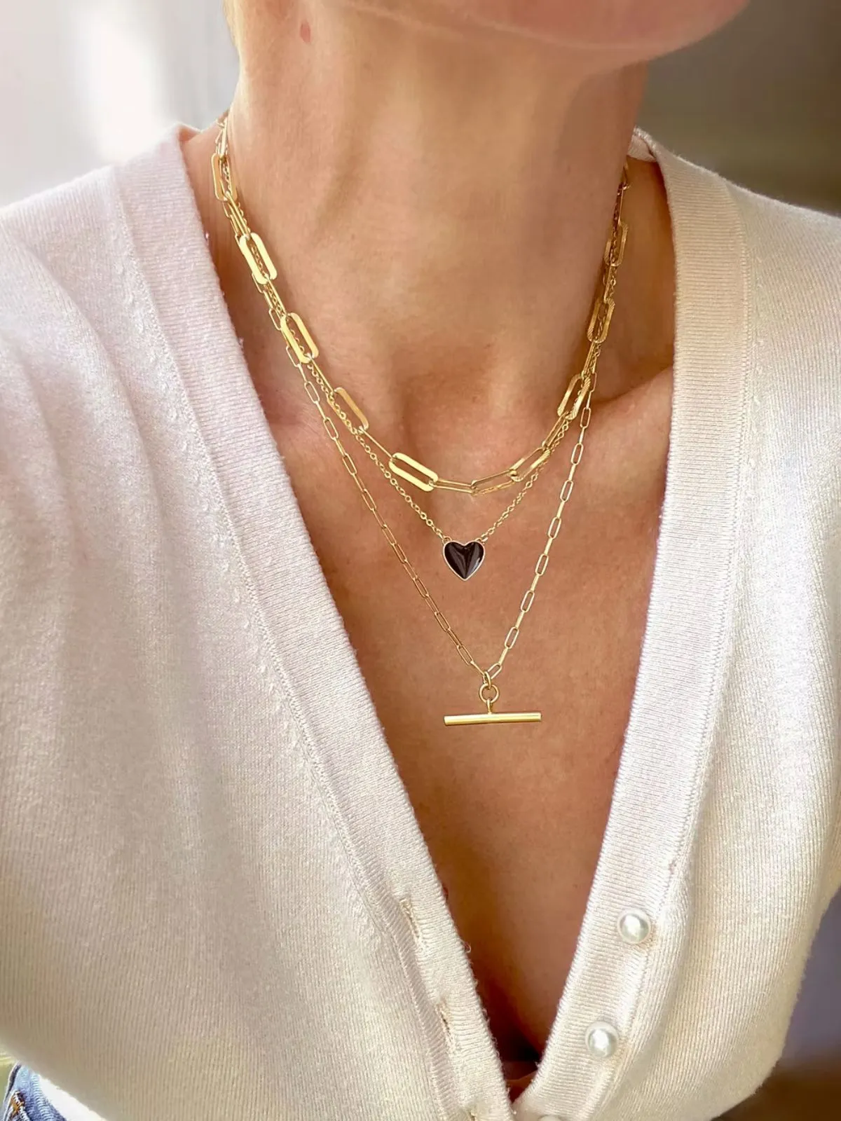 Link Chain Thick T Bar Necklace sold by iris product image thumbnail 2