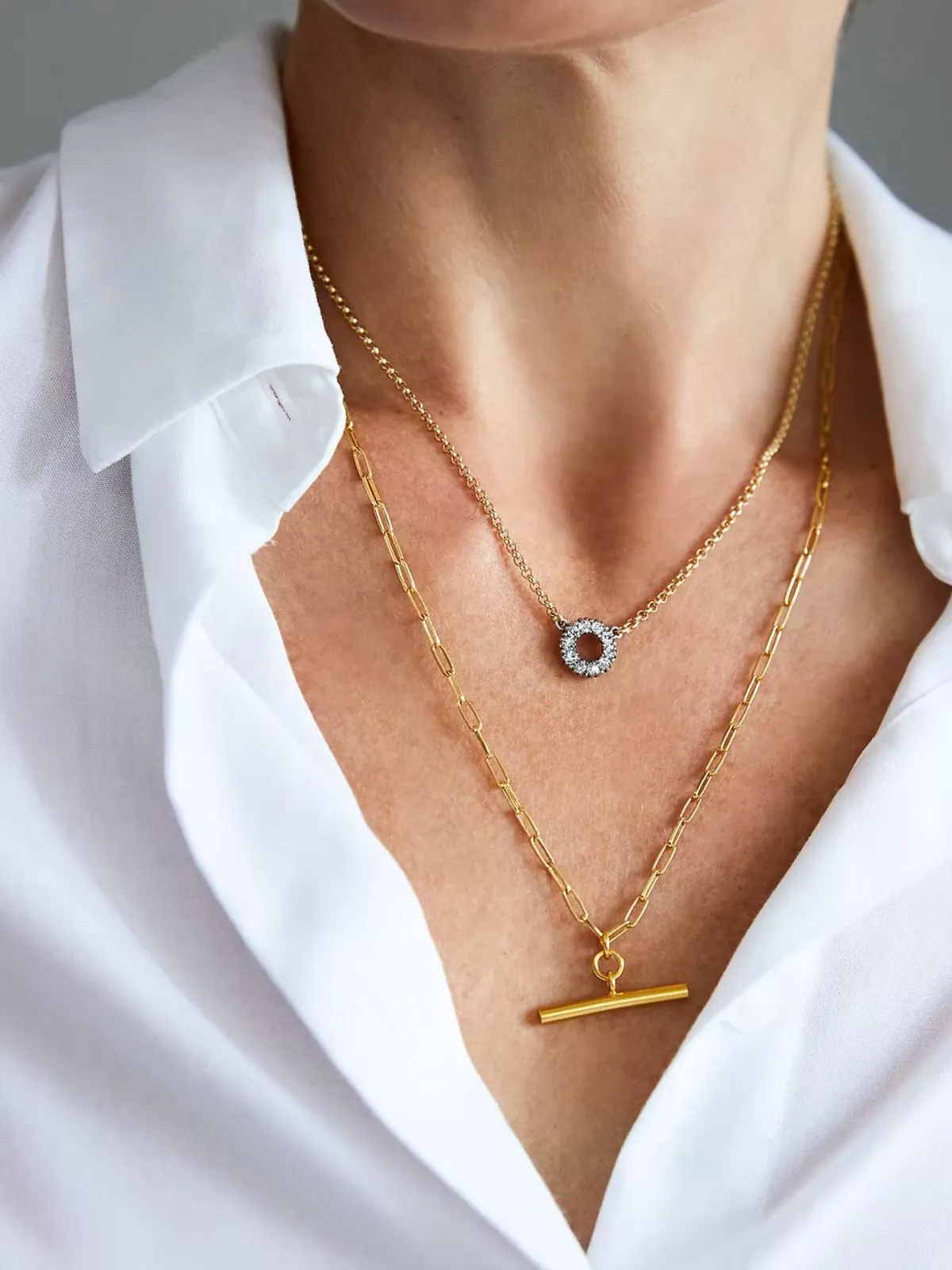 Link Chain Thick T Bar Necklace sold by iris product image thumbnail 4