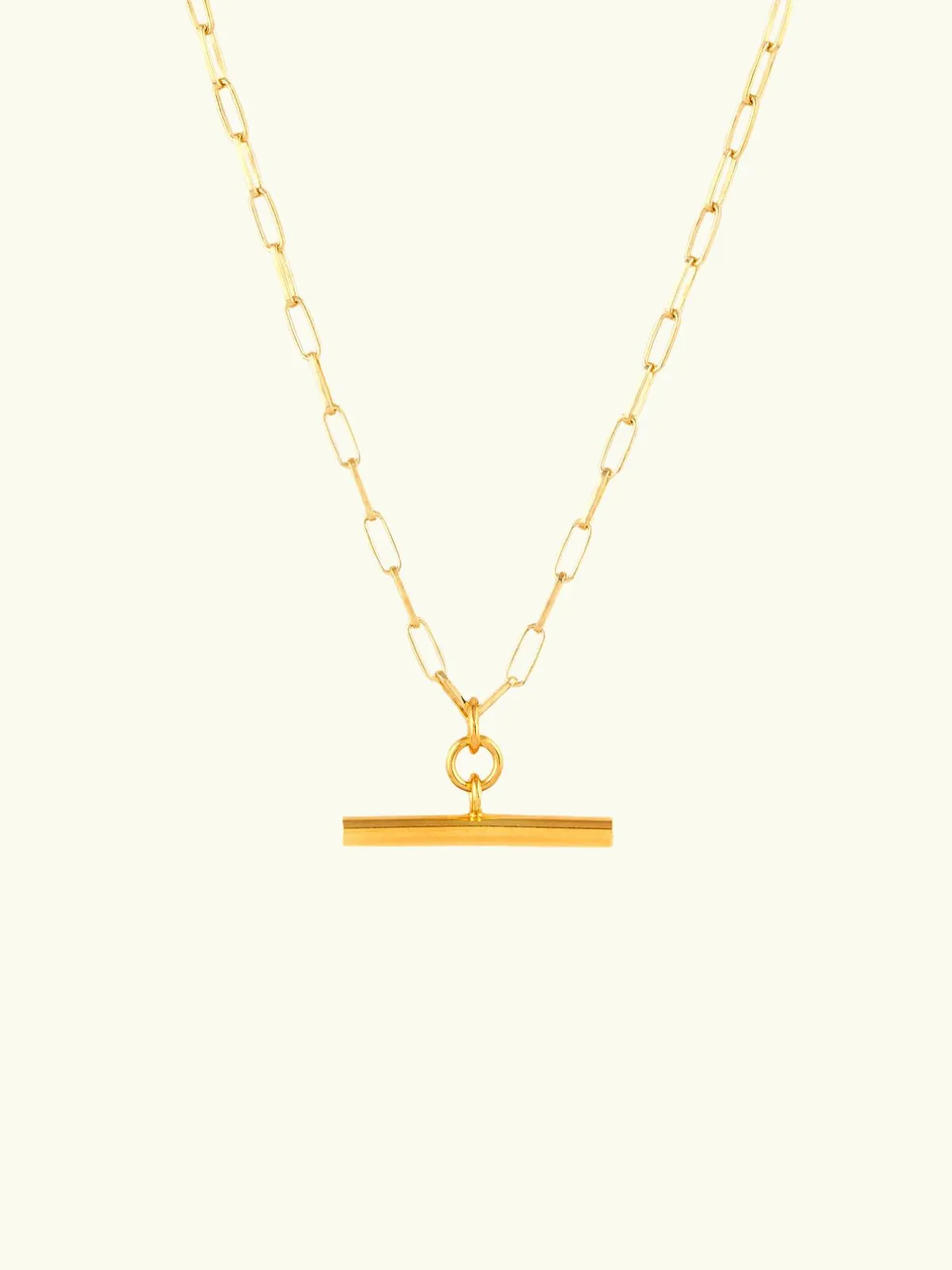 Link Chain Thick T Bar Necklace sold by iris