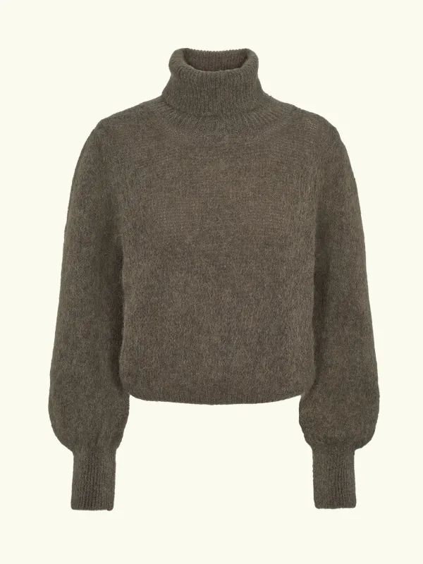 Piro Rollneck Jumper - Dark Taupe made by Americandreams