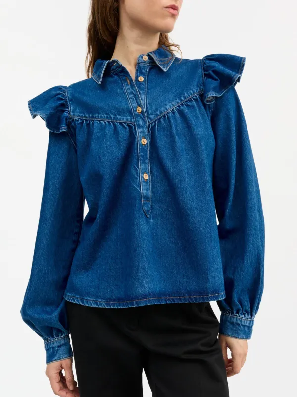 Mille Denim Blouse - Blue sold by iris