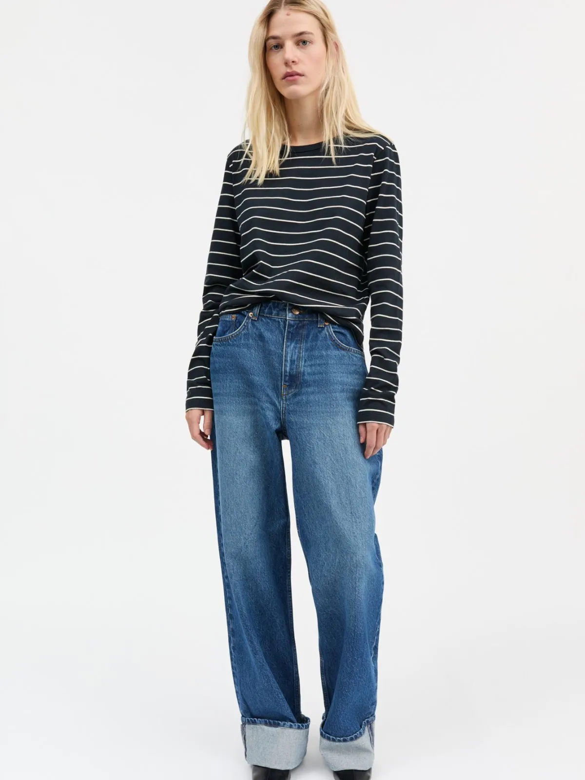 Loui Stripe Tee-shirt - Navy & White sold by iris product image thumbnail 3