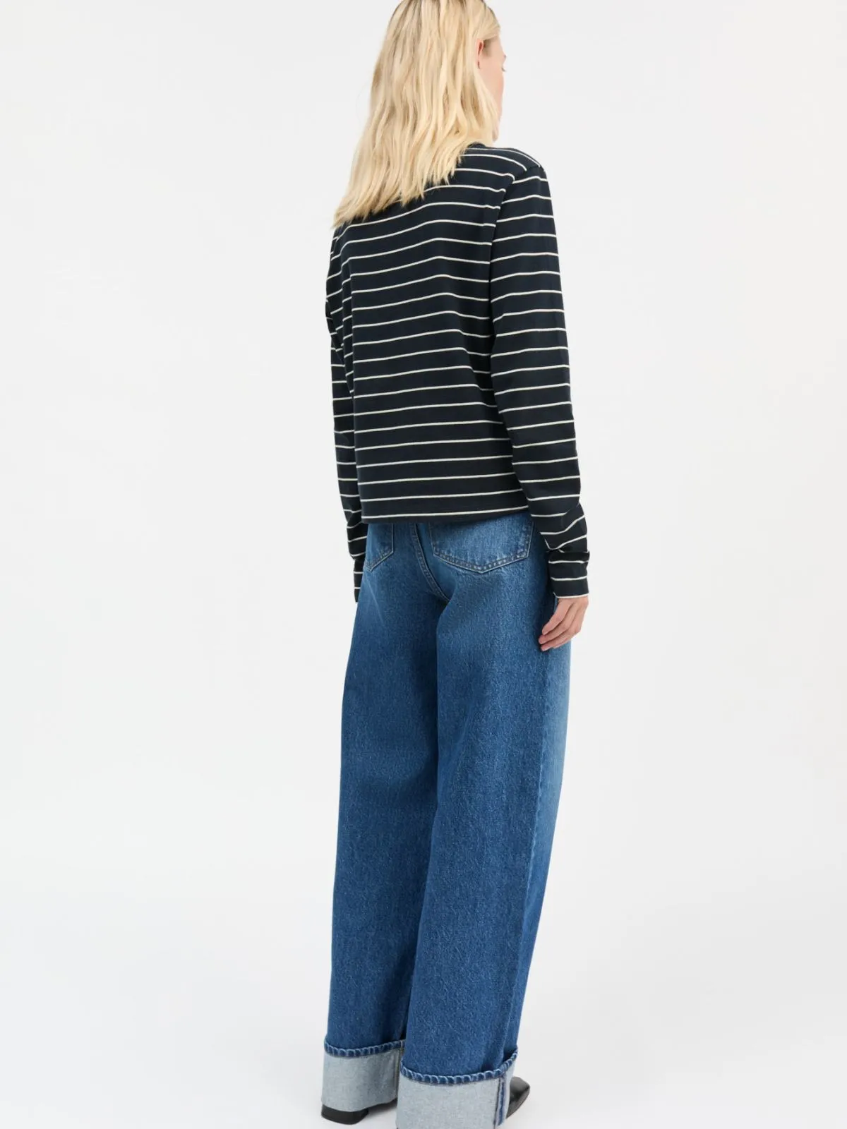 Loui Stripe Tee-shirt - Navy & White sold by iris product image thumbnail 4