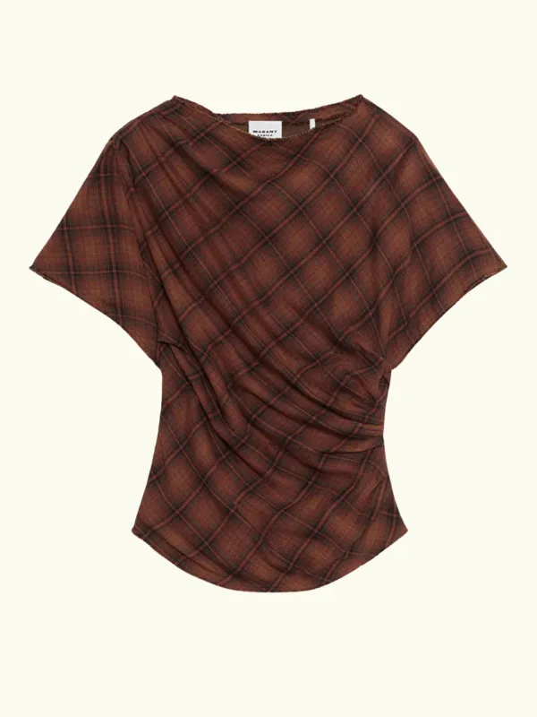 Neyela Check Top sold by iris