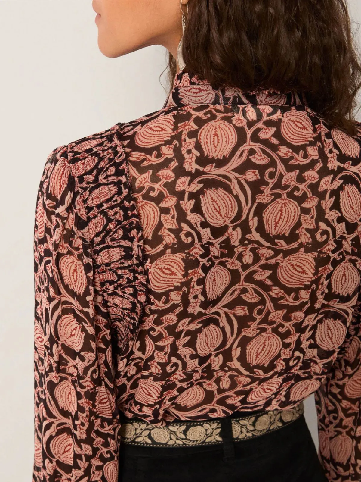 Mia Print Blouse - Black sold by iris product image thumbnail 5
