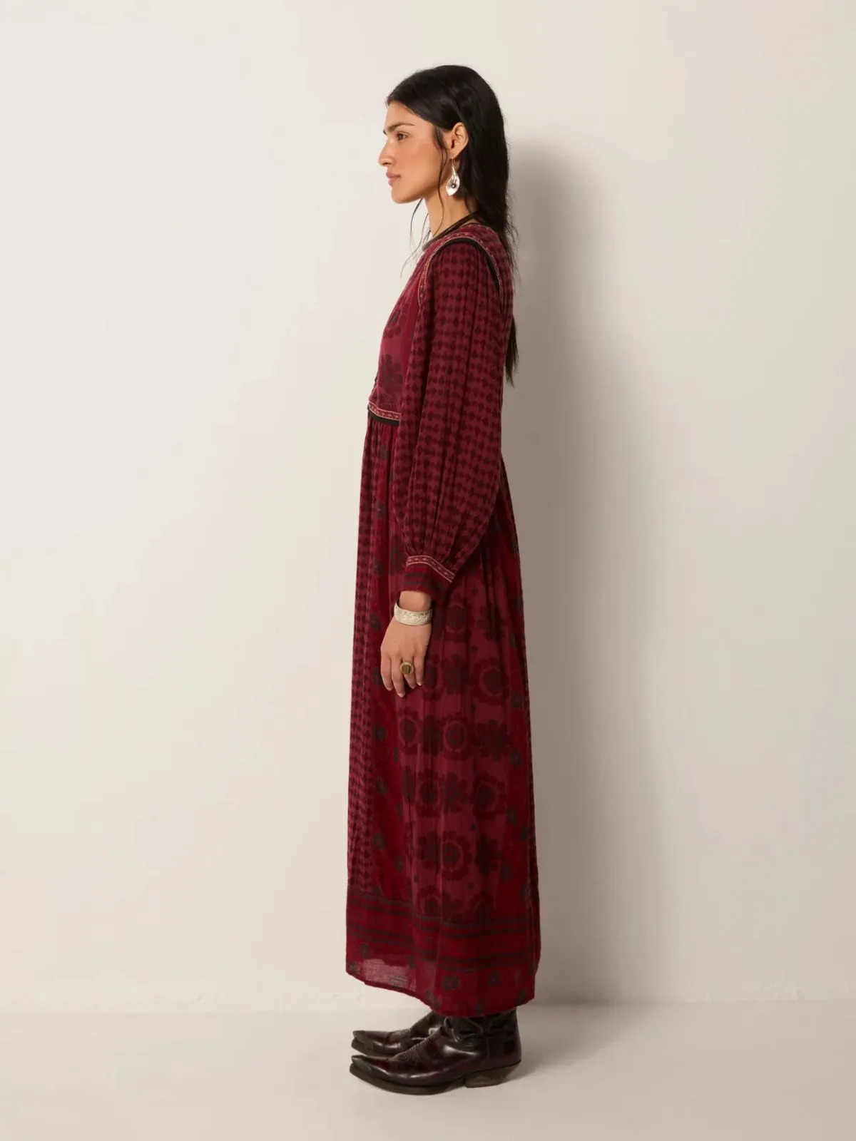 Ginevra Dress - Burgundy sold by iris product image thumbnail 3