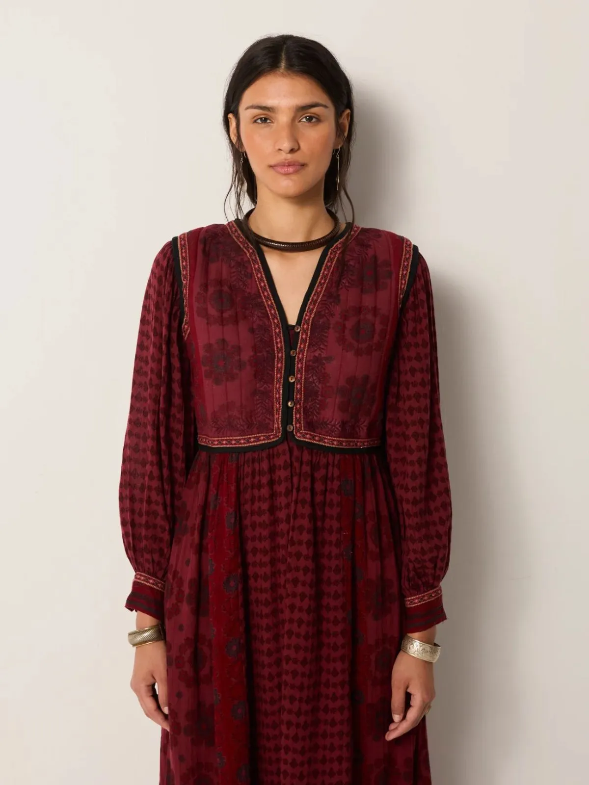 Ginevra Dress - Burgundy sold by iris product image thumbnail 4