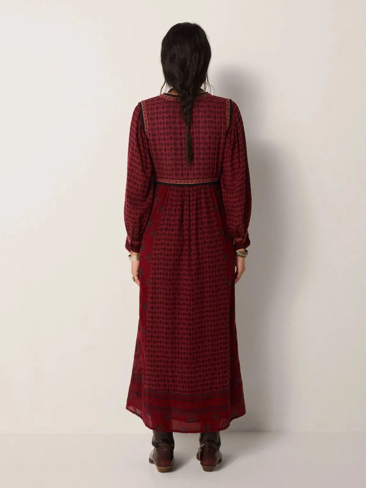 Ginevra Dress - Burgundy sold by iris product image thumbnail 5