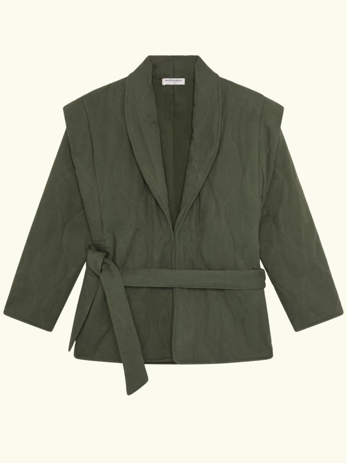 Lucille Belted Jacket - Khaki sold by iris