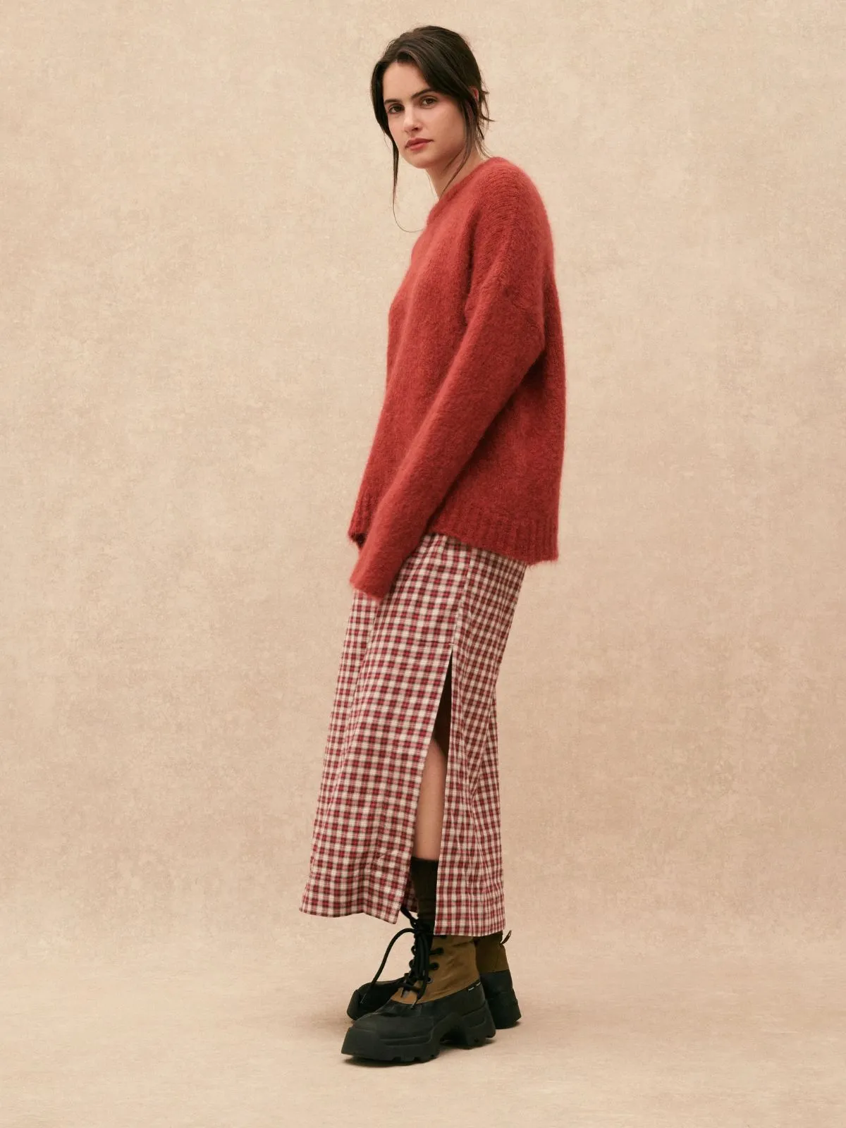 Melina Crew Neck Jumper - Rust sold by iris product image thumbnail 4