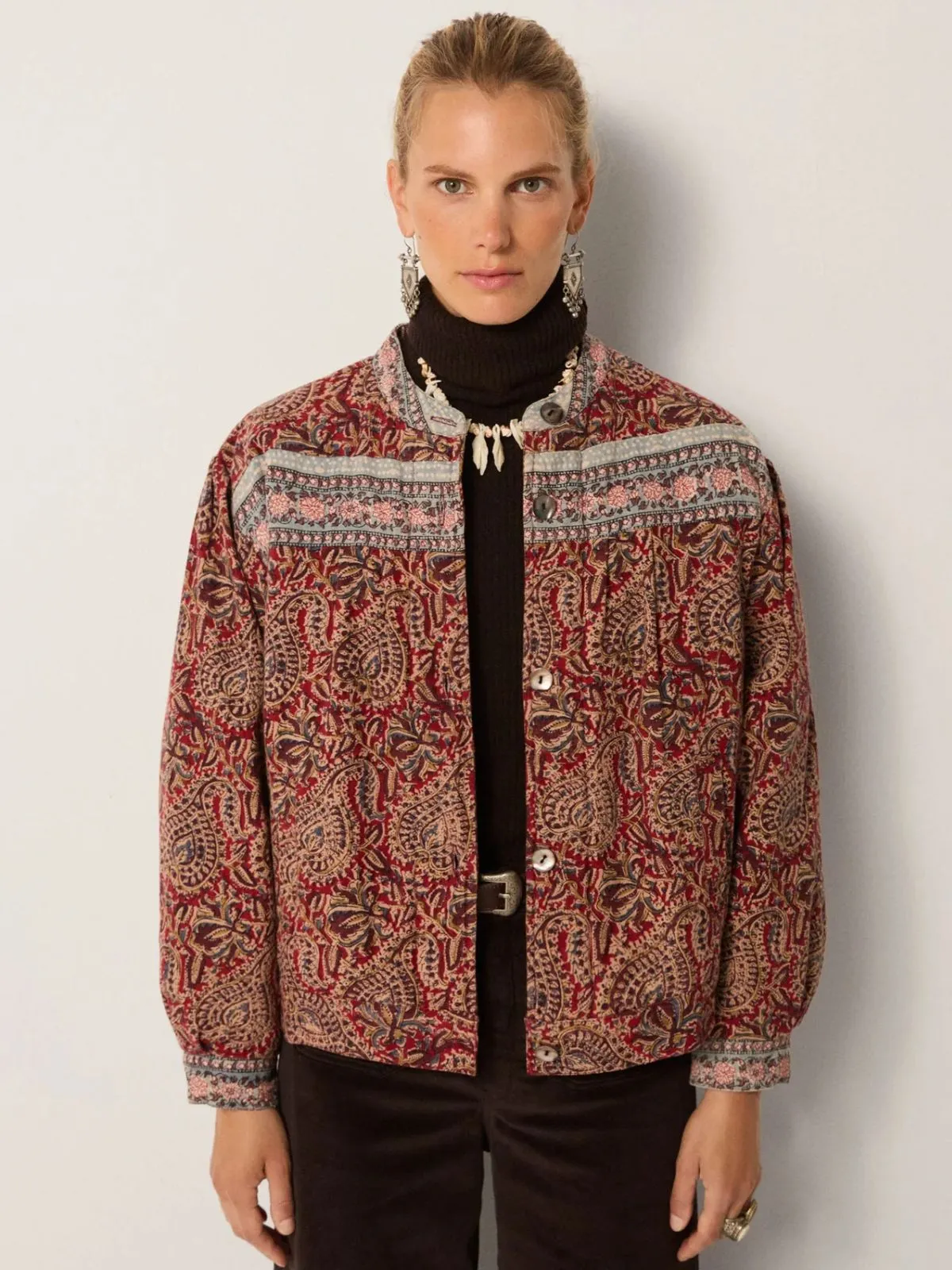 Olivia Print Jacket - Red sold by iris product image thumbnail 5