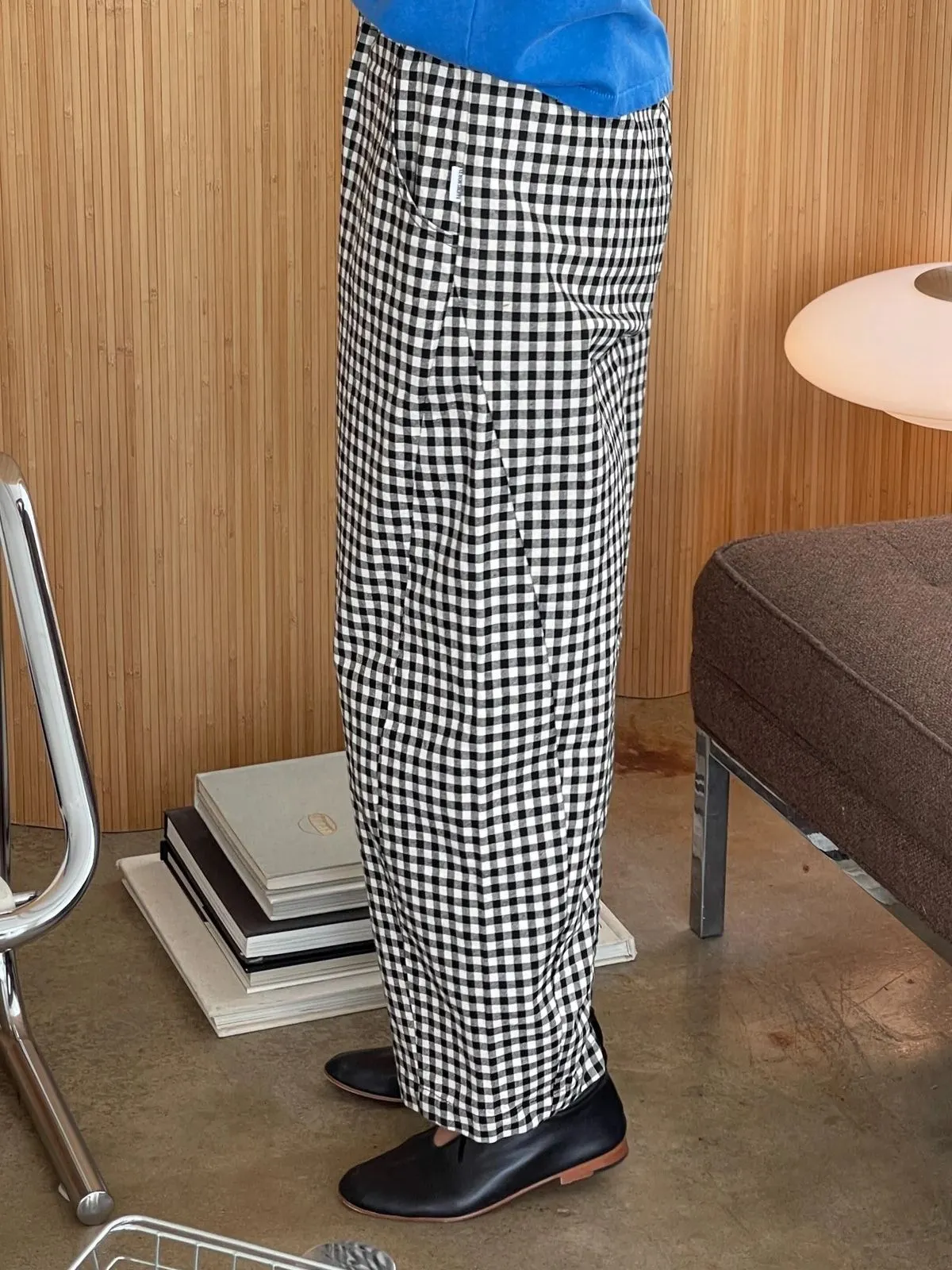 Arc Gingham Pants - Black & White sold by iris product image thumbnail 3