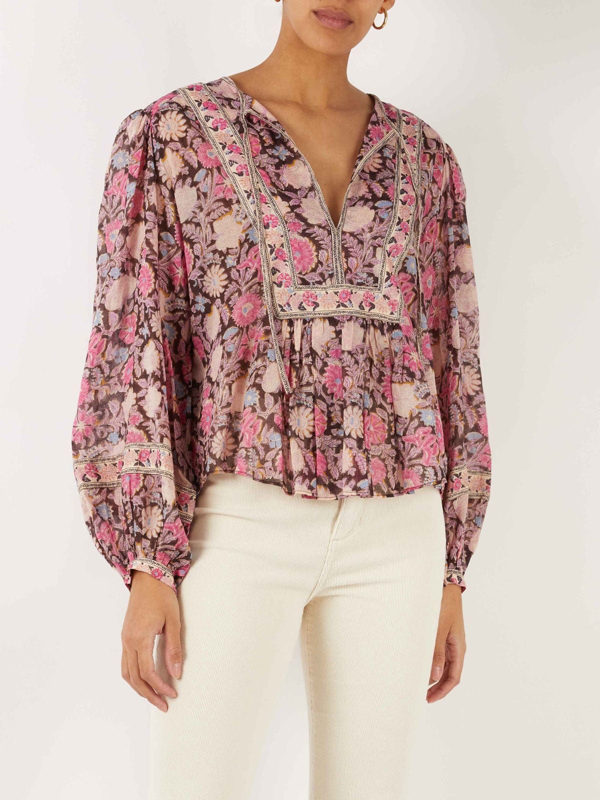 Gayle Floral-Print Cotton-Voile Top sold by iris product image thumbnail 2