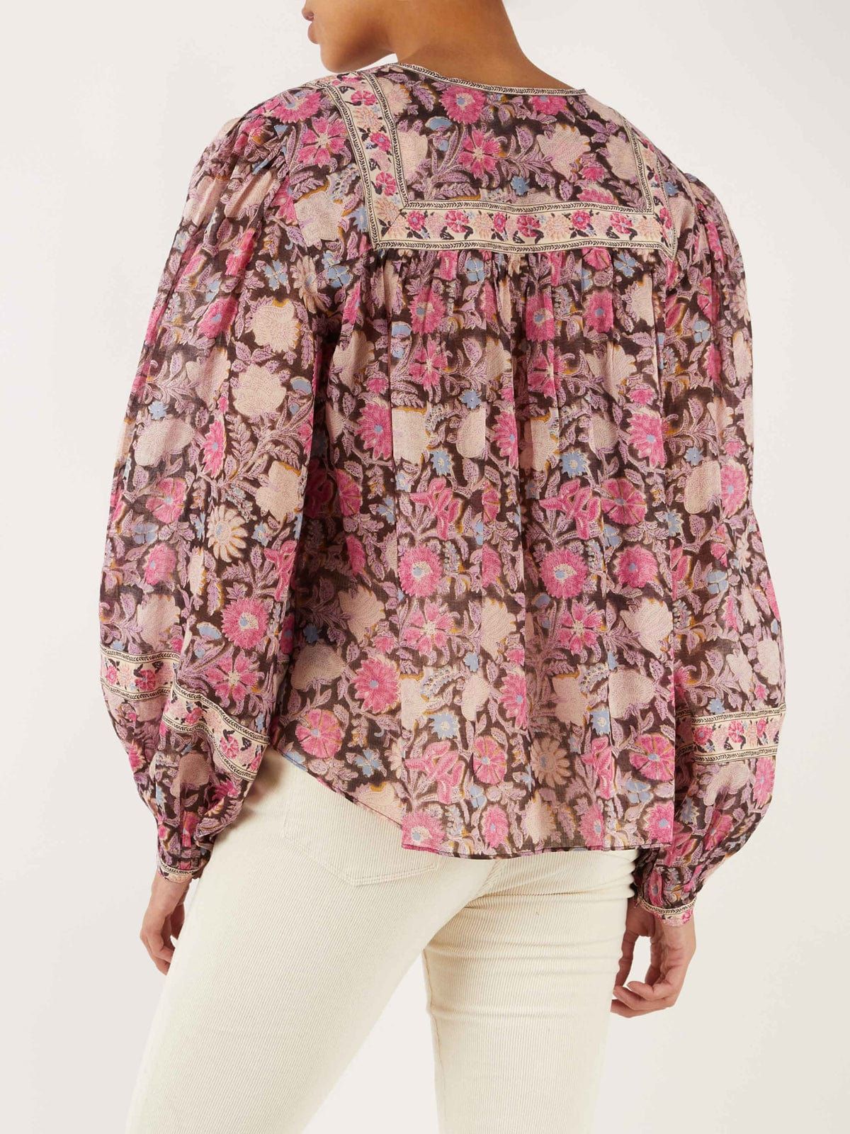 Gayle Floral-Print Cotton-Voile Top sold by iris product image thumbnail 3