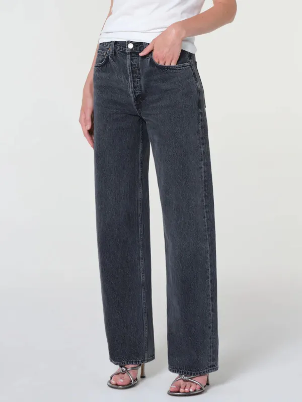 Arc Wide Leg Jean - Washed Black sold by iris