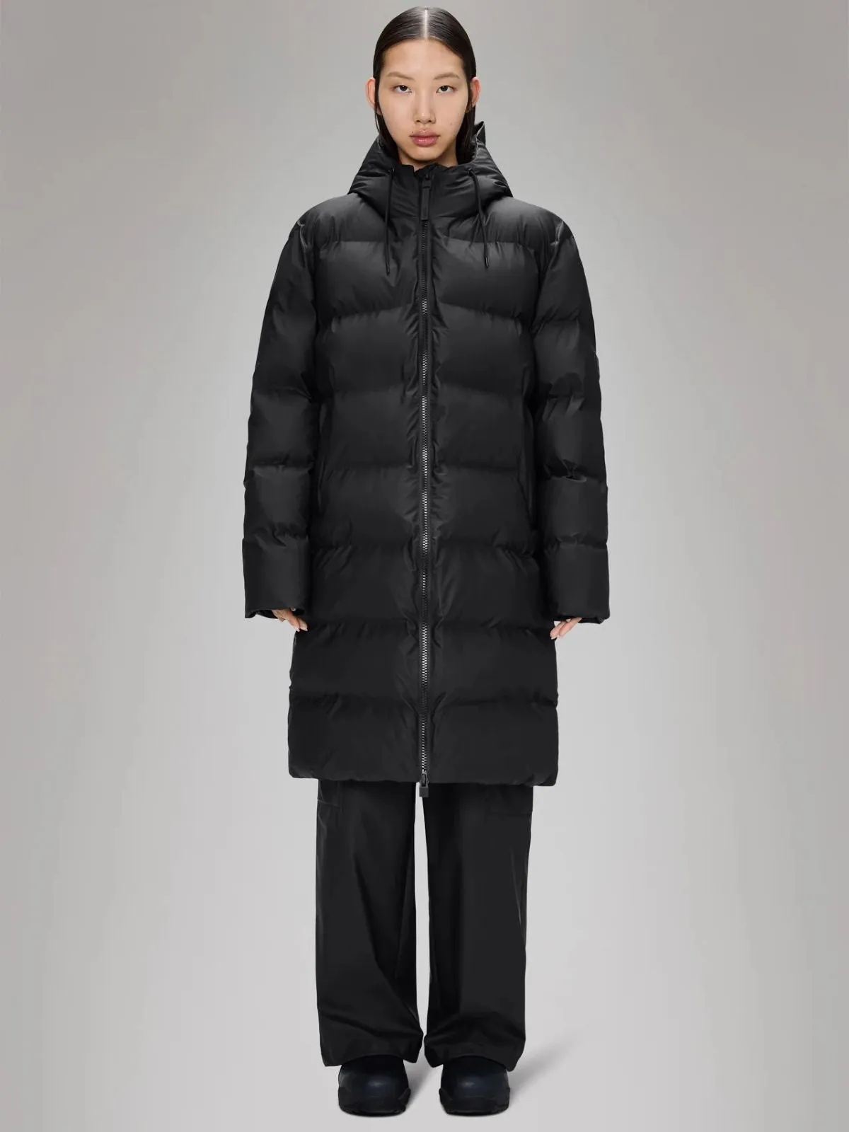 Alta Long Puffer Jacket - Black sold by iris