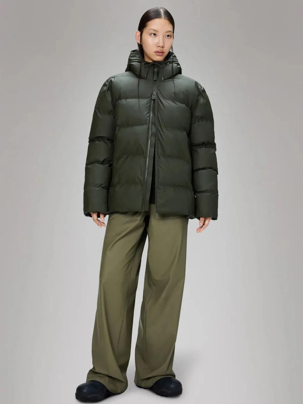 Alta Short Puffer Jacket - Green sold by iris product image thumbnail 4