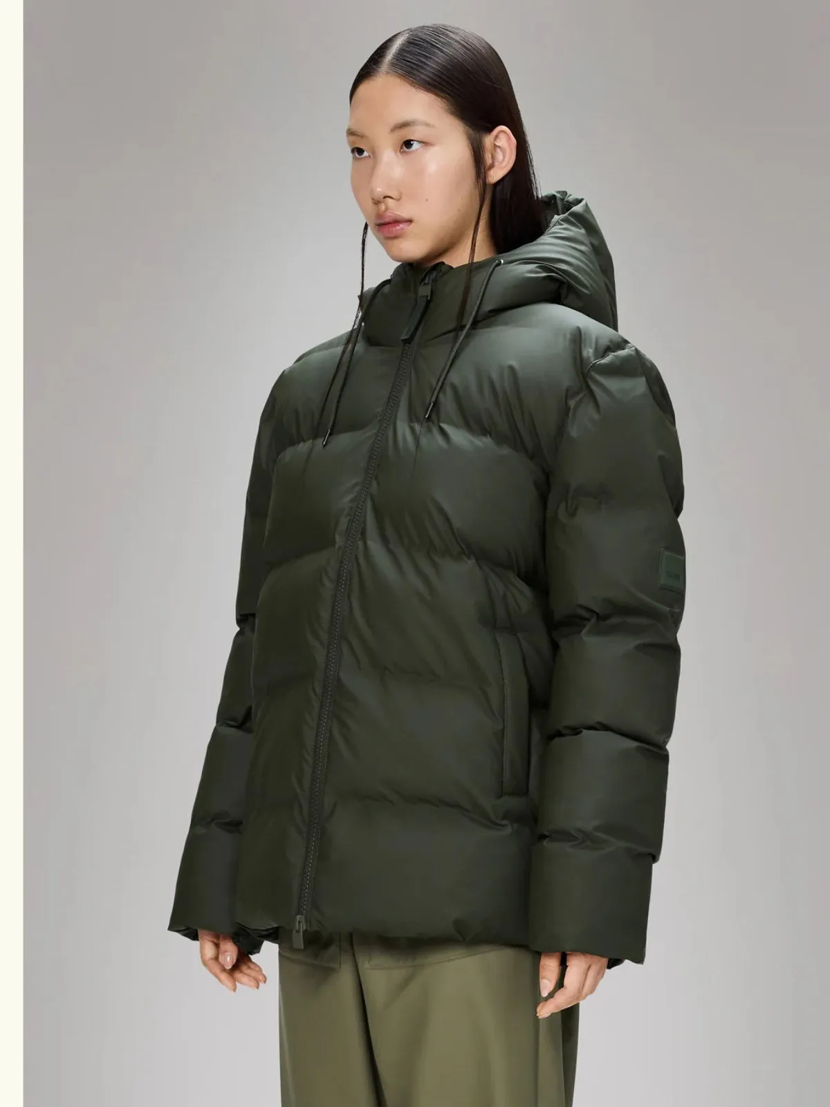 Alta Short Puffer Jacket - Green sold by iris