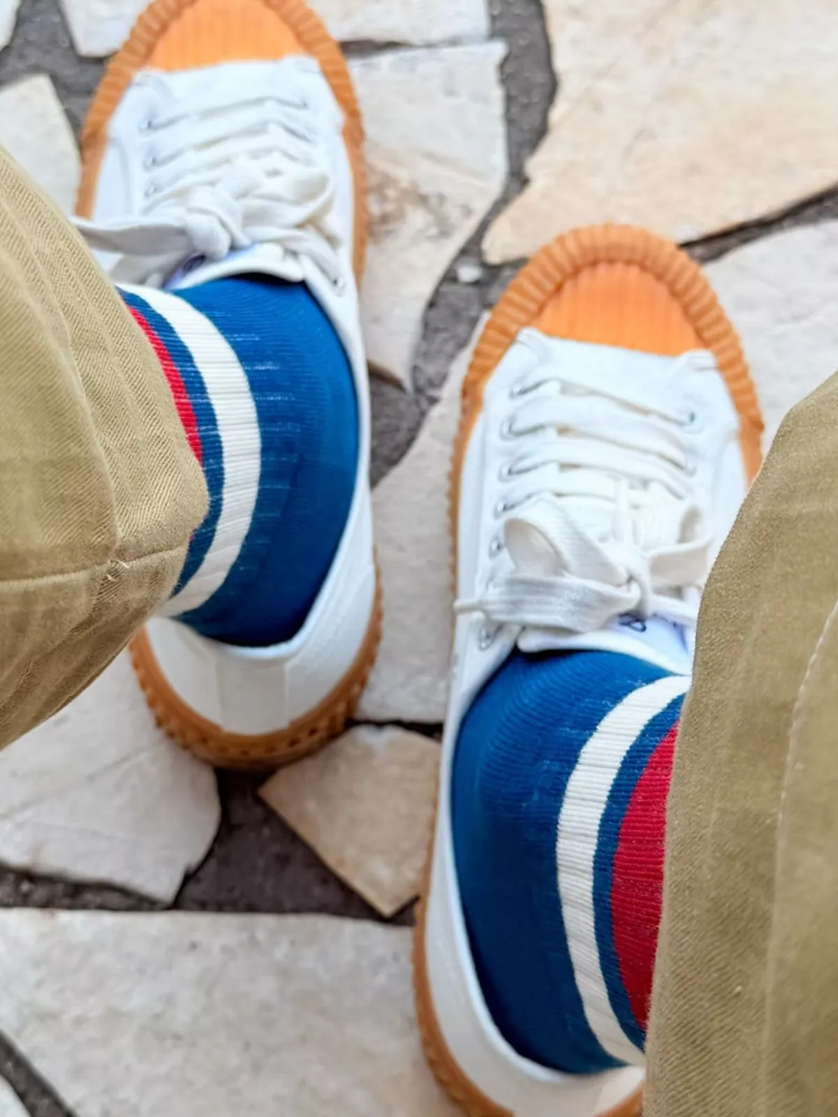 Rucker Stripe Socks- Navy sold by iris product image thumbnail 2