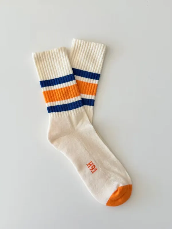 Rucker Stripe Socks- Cream sold by iris