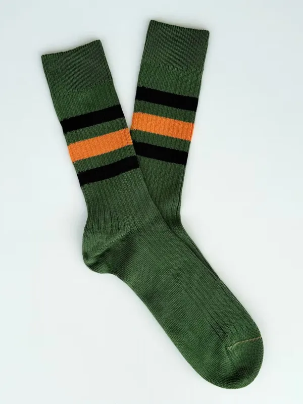 Vintage 1980 Stripe Socks - Green sold by iris