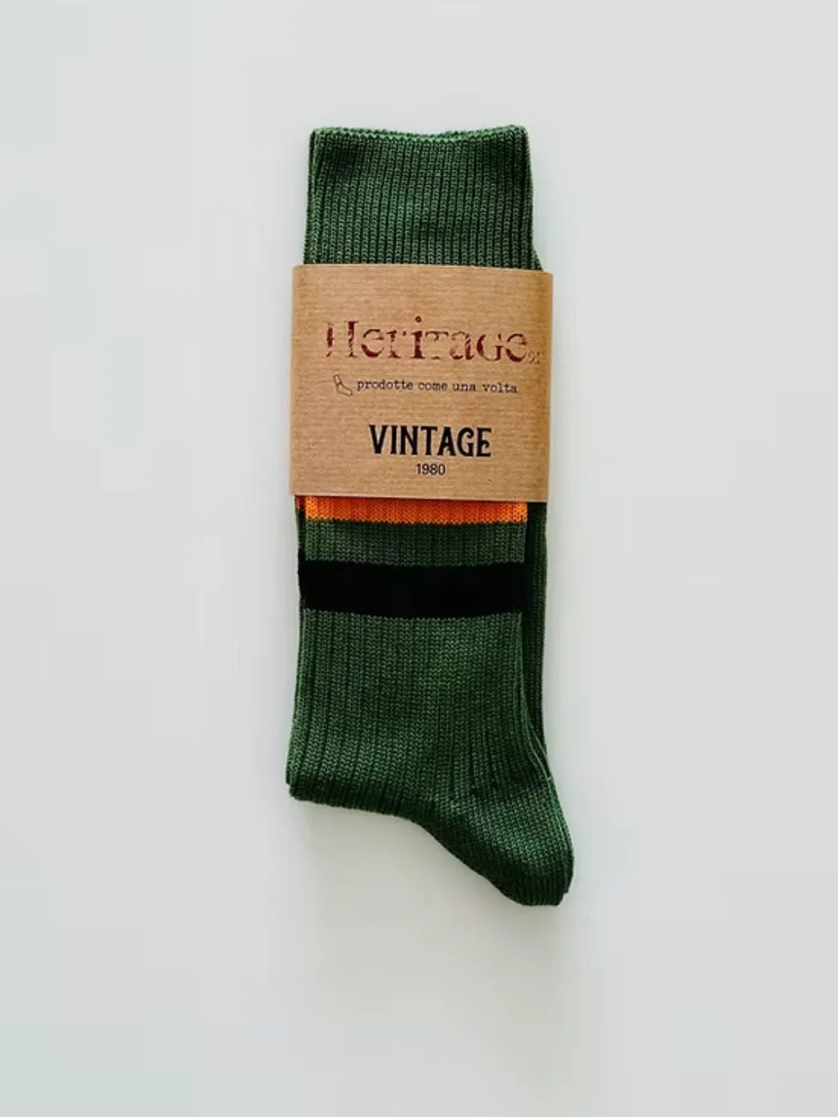 Vintage 1980 Stripe Socks - Green sold by iris product image thumbnail 2