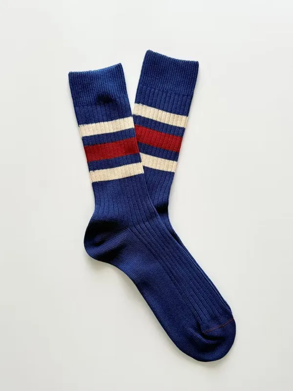 Vintage 1980 Stripe Socks - Blue sold by iris