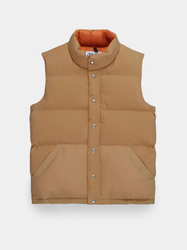 Down Italian Vest - Tan sold by iris