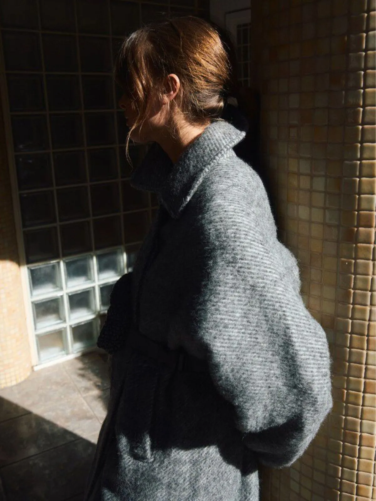 Lulow Herringbone Coat - Granite sold by iris product image thumbnail 2
