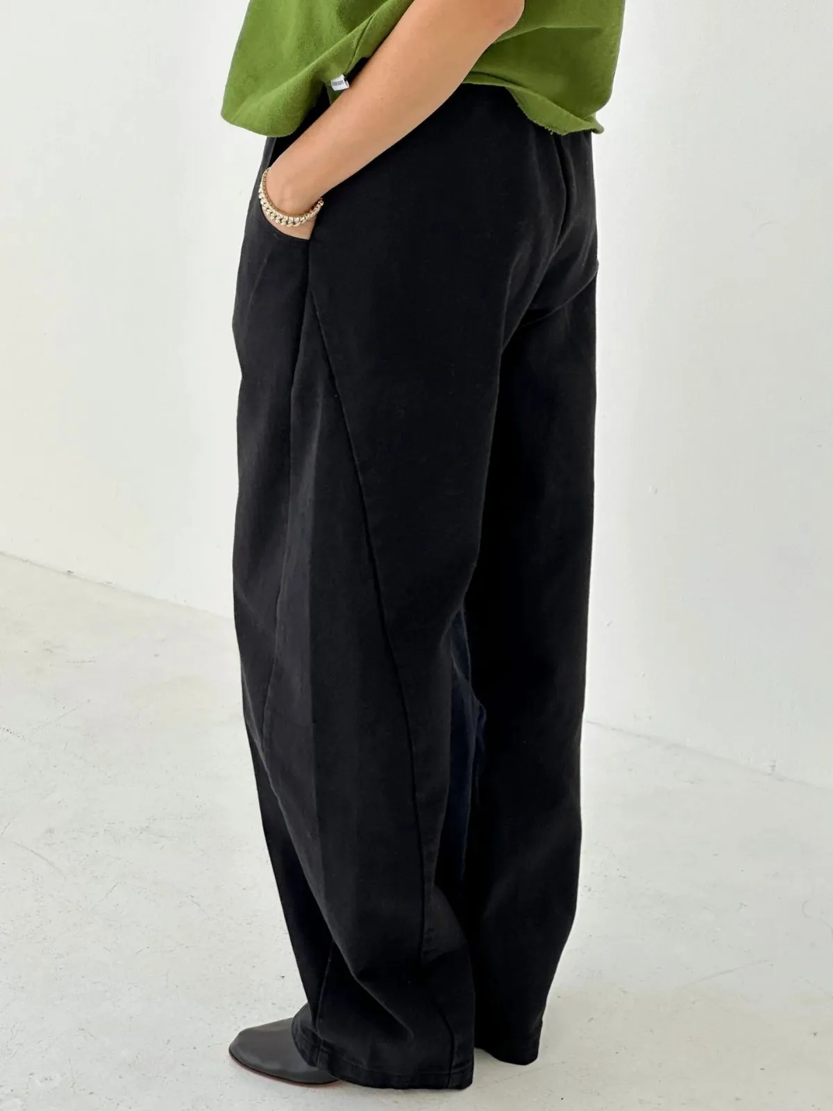 Arc Long Canvas Pants - Black sold by iris product image thumbnail 2