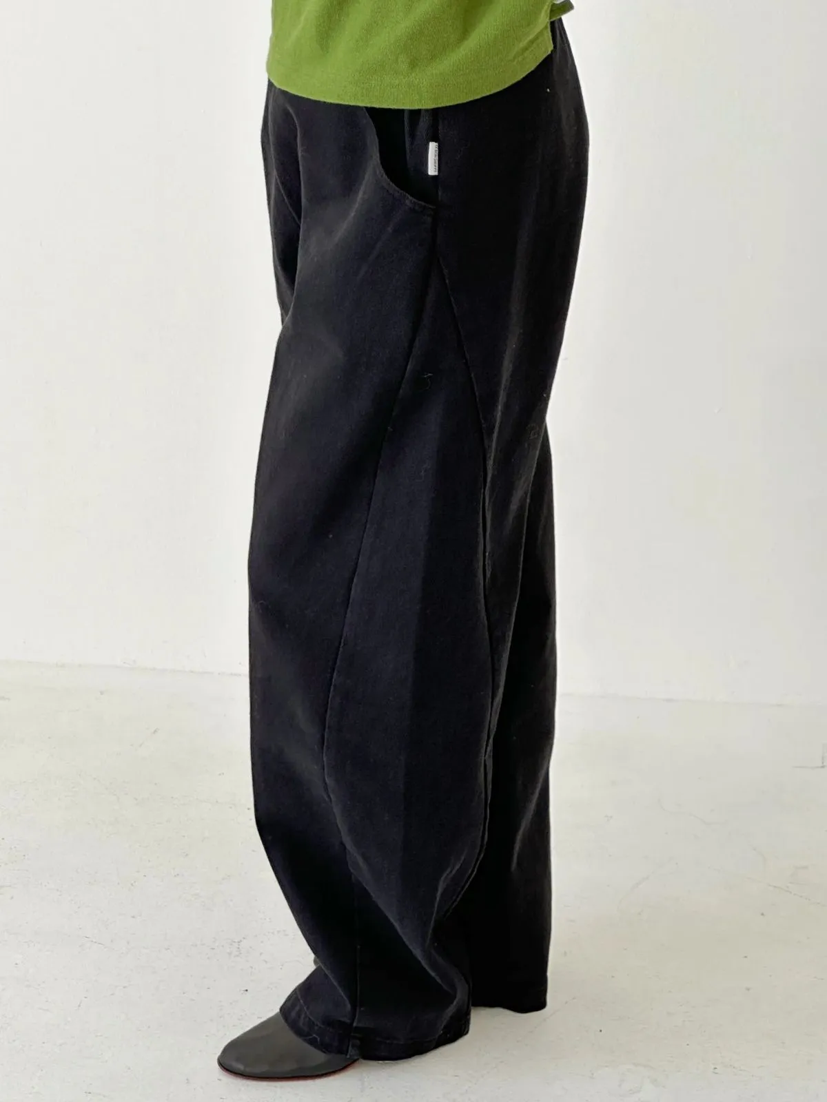Arc Long Canvas Pants - Black sold by iris product image thumbnail 3