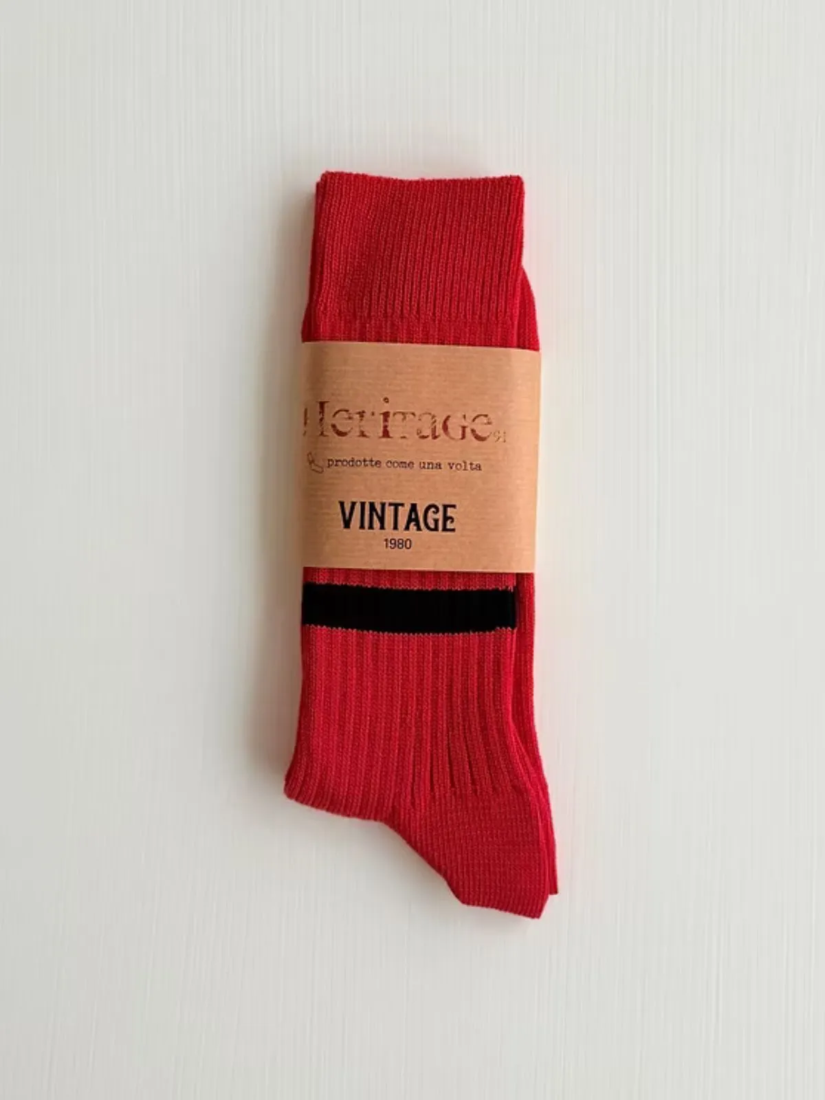 Vintage 1980 Stripe Socks - Red sold by iris product image thumbnail 2