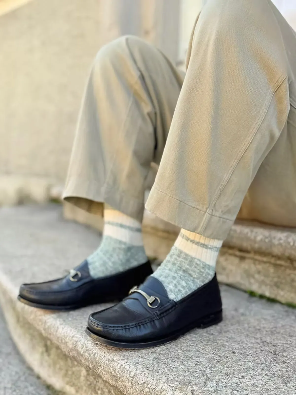 Vintage 1950 Stripe Socks - Green sold by iris product image thumbnail 2