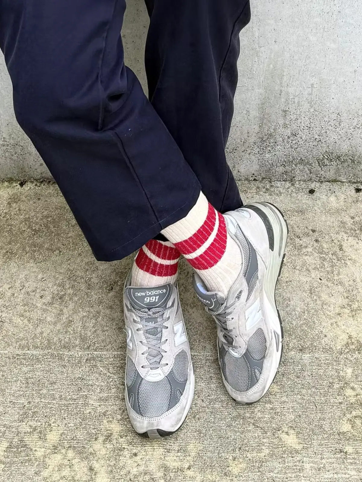 Vintage 1950 Stripe Socks - Oatmeal sold by iris product image thumbnail 2