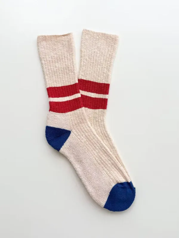 Vintage 1950 Stripe Socks - Oatmeal made by iris