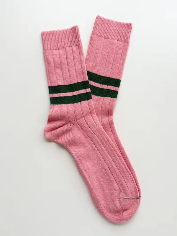 Vintage 1960 Stripe Socks - Pink made by iris