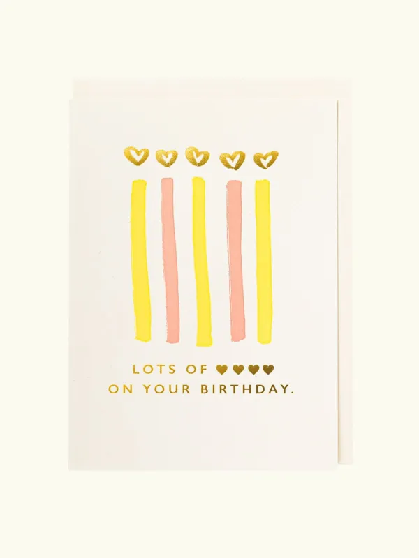 Letterpress Large Card - Lots of Love sold by iris