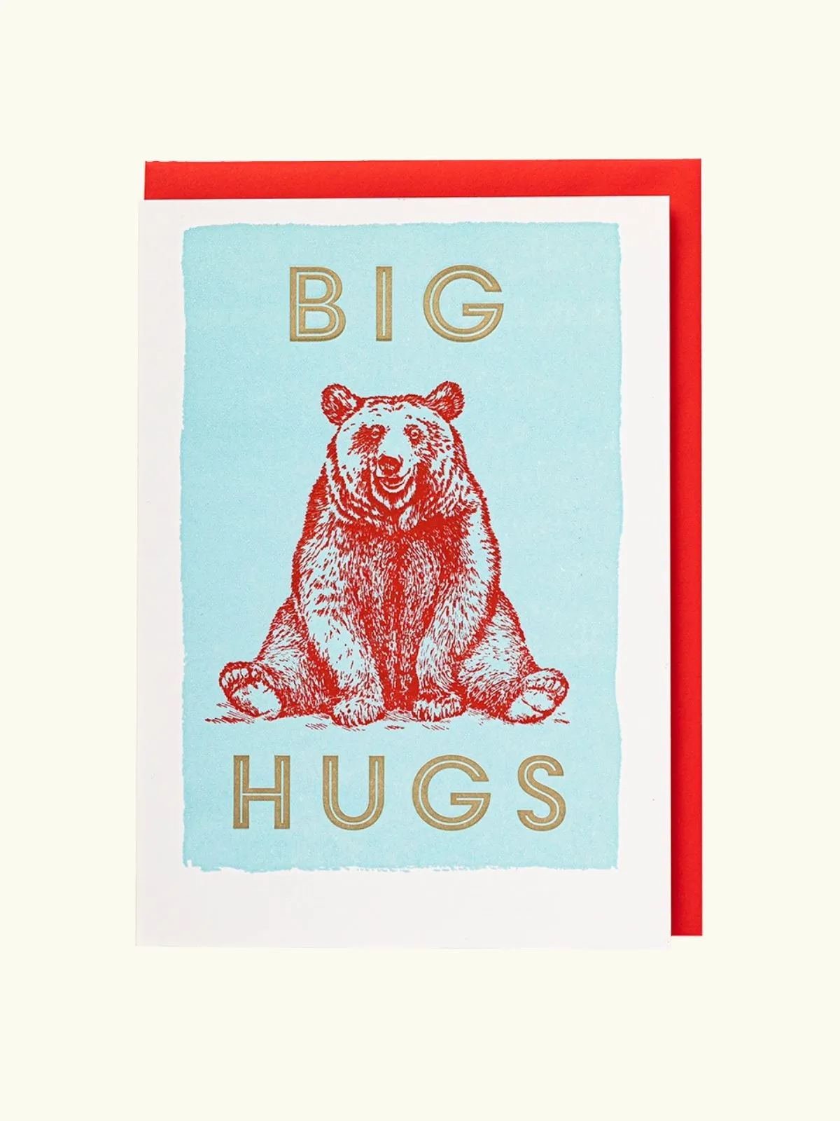Letterpress Large Card - Big Hugs sold by iris