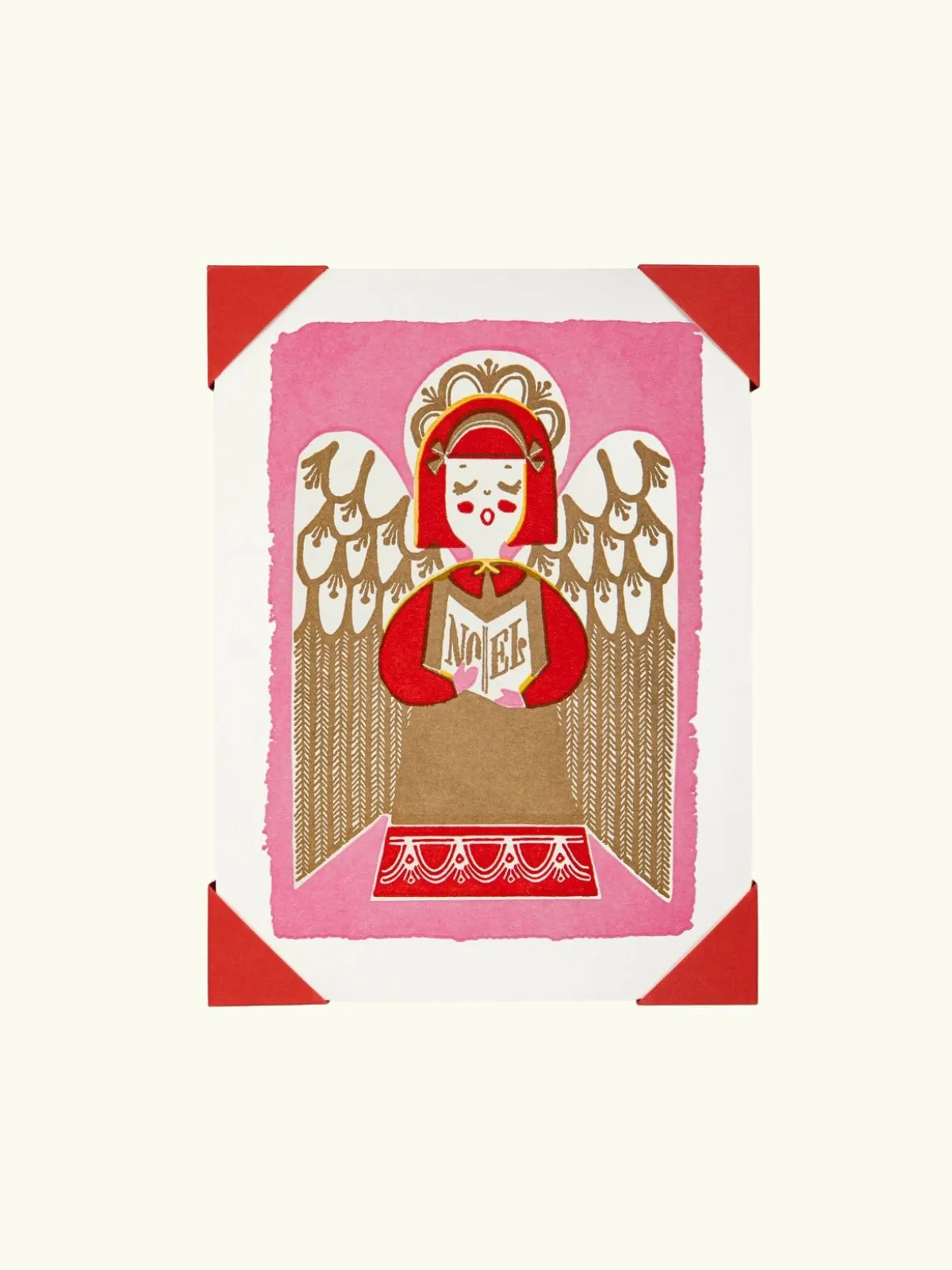 Notelet Christmas Card (5 Pack) - Angel sold by iris