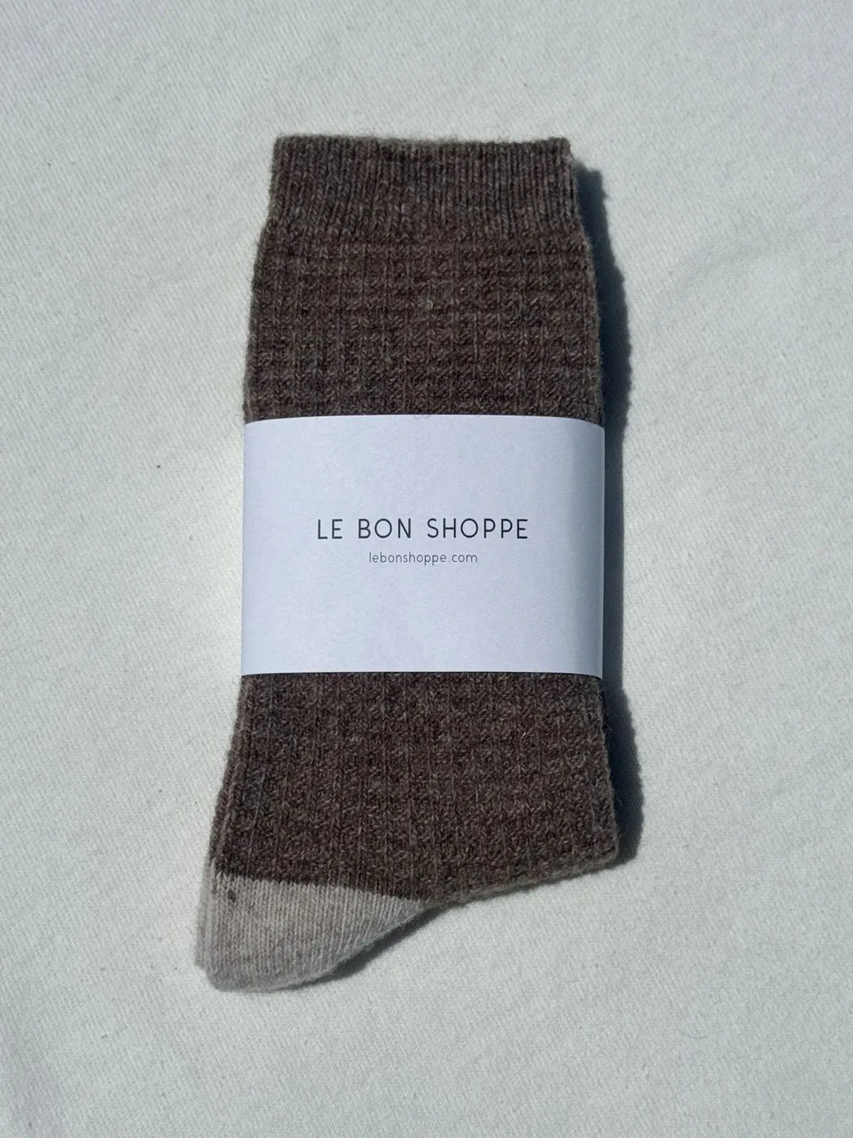 Wool Waffled Socks - Brown sold by iris product image thumbnail 2